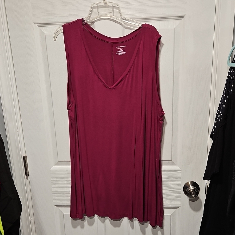 Lane Bryant Burgundy Sleeveless Tank Top
